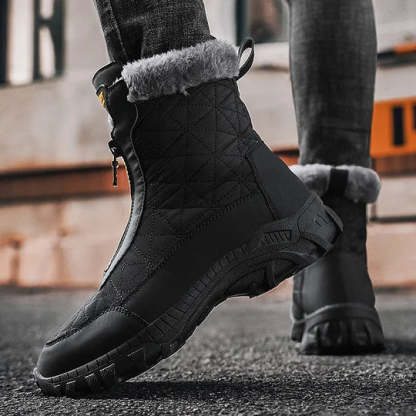 (⏰Limited Time 50% Discount Event) Men's Winter Warm Wide Toe Orthopedic Arch Support Snow Boots Waterproof Non-slip Anti-puncture Work Boots