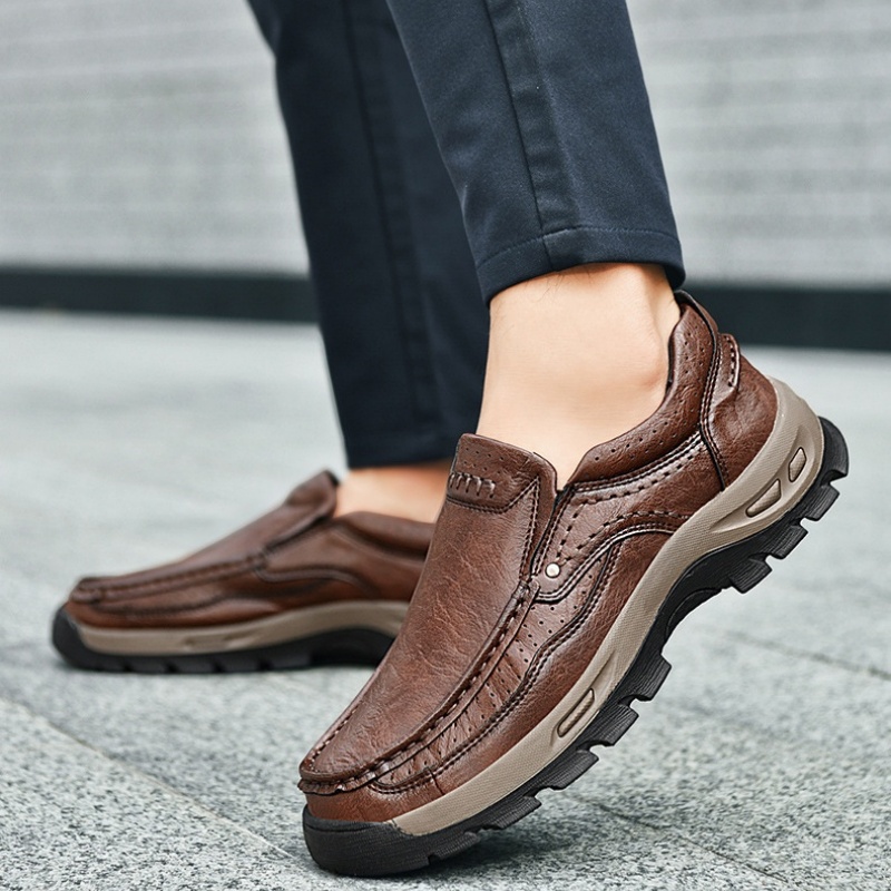 (⏰Promotion - 70% OFF⏰)Men's Italy Genuine Leather Orthopedic Loafers Wear-resistant Anti-skid Slip On Shoes  Daily Office Footwear