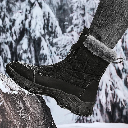(⏰Limited Time 50% Discount Event) Men's Winter Warm Wide Toe Orthopedic Arch Support Snow Boots Waterproof Non-slip Anti-puncture Work Boots
