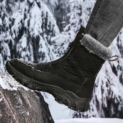 (⏰Limited Time 50% Discount Event) Men's Winter Warm Wide Toe Orthopedic Arch Support Snow Boots Waterproof Non-slip Anti-puncture Work Boots