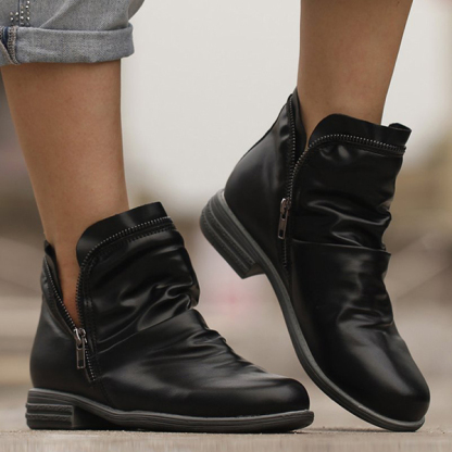 🎁Hot Sale 50% OFF⏳Women Zipper Waterproof Ankle-Support Boots - Proven Plantar Fasciitis, Foot and Heel Pain Relief