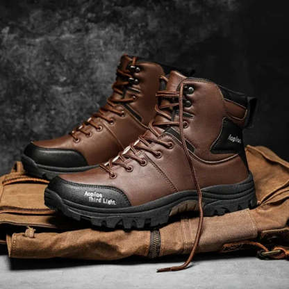 ⏰Promotion - 50% OFF🔥Men's Waterproof Non-slip Anti-puncture Hiking Boots Ankle Support Wide Toe Arch Support Orthopedic Work Boots