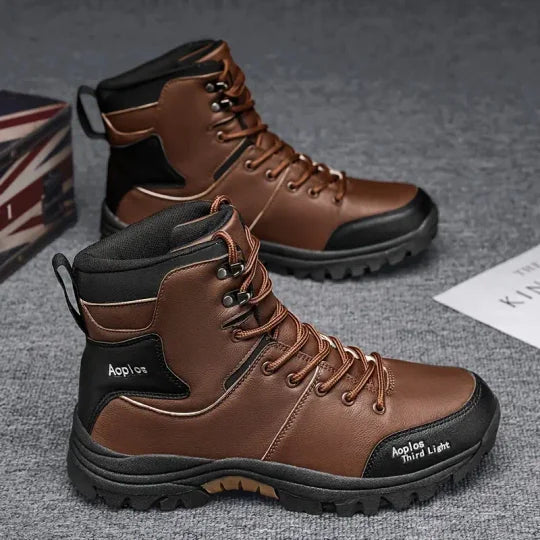 ⏰Promotion - 50% OFF🔥Men's Waterproof Non-slip Anti-puncture Hiking Boots Ankle Support Wide Toe Arch Support Orthopedic Work Boots