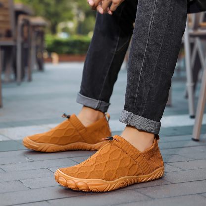🔥Last Day 70% OFF ⏰Men's Wide Toe Box Barefoot Shoes (waterproof） - Proven Plantar Fasciitis, Foot and Heel Pain Relief