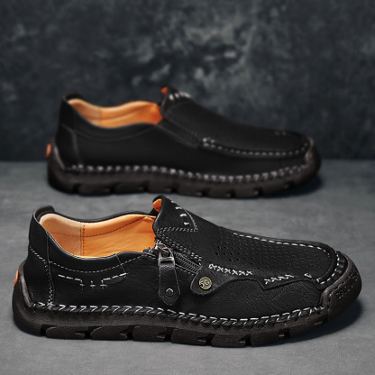 ⏰Promotion - 50% OFF🔥 Men Casual Leather Loafer Flat Soft Light Shoes