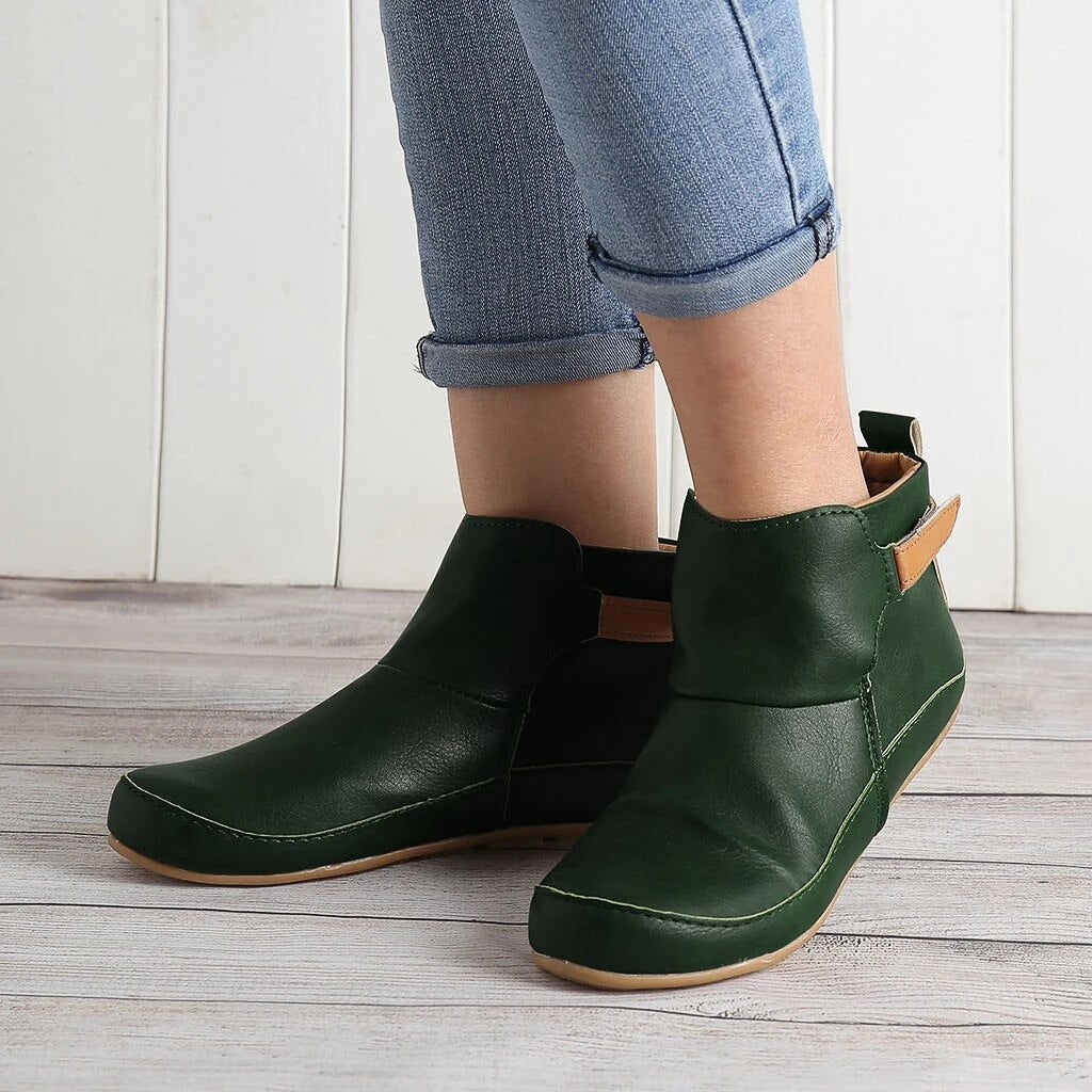 🔥Last Day Promotion 70% OFF⏰2025 Women's New Fashion Lightweight Casual Orthopedic Leather Boots - Proven Plantar Fasciitis, Foot and Heel Pain Relief