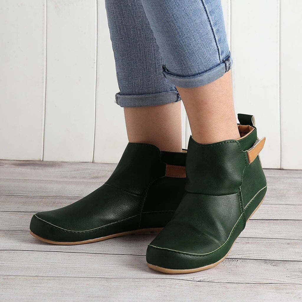🔥Last Day Promotion 70% OFF⏰2025 Women's New Fashion Lightweight Casual Orthopedic Leather Boots - Proven Plantar Fasciitis, Foot and Heel Pain Relief