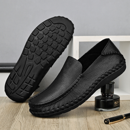 💥Last day deals 50% OFF💥Mens Lightweight Genuine Leather Casual Business Slip On Shoes✨(2 ways to wear)