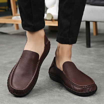 💥Last day deals 50% OFF💥Mens Lightweight Genuine Leather Casual Business Slip On Shoes✨(2 ways to wear)