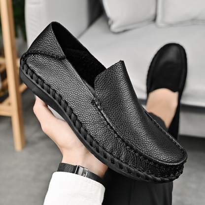 💥Last day deals 50% OFF💥Mens Lightweight Genuine Leather Casual Business Slip On Shoes✨(2 ways to wear)