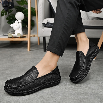 💥Last day deals 50% OFF💥Mens Lightweight Genuine Leather Casual Business Slip On Shoes✨(2 ways to wear)