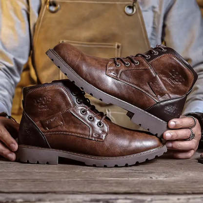 ⏰Promotion - 70% OFF🔥Men's Comfortable Casual Orthopedic Leather Boots - Proven Plantar Fasciitis, Foot and Heel Pain Relief