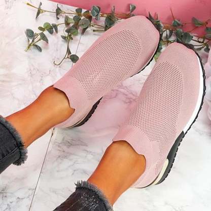 🏃‍♀️👢Promotion - 70% OFF! ✨Women's Elastic Slip-on Flat Orthopedic Shoes - Proven Plantar Fasciitis, Foot and Heel Pain Relief