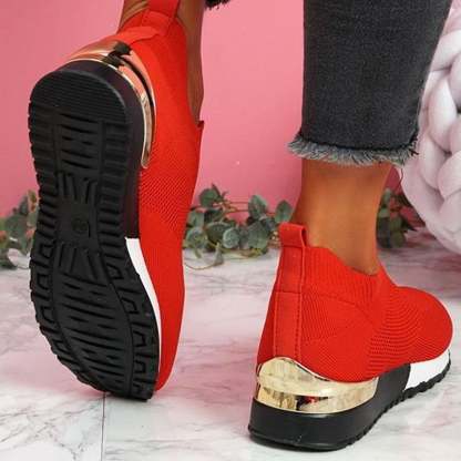 🏃‍♀️👢Promotion - 70% OFF! ✨Women's Elastic Slip-on Flat Orthopedic Shoes - Proven Plantar Fasciitis, Foot and Heel Pain Relief