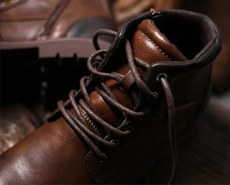 ⏰Promotion - 70% OFF🔥Men's Comfortable Casual Orthopedic Leather Boots - Proven Plantar Fasciitis, Foot and Heel Pain Relief