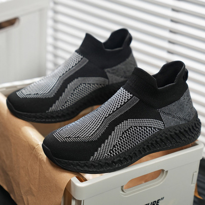 🔥Last Day Promotion 70% OFF🔥Men's Arch Support & Breathable and Light & Non-Slip Shoes - Men's Knit Breathable Lightweight Slip On Sneakers, Sock Shoes - For Casual Wear - Perfect for Travel & Everyday Use