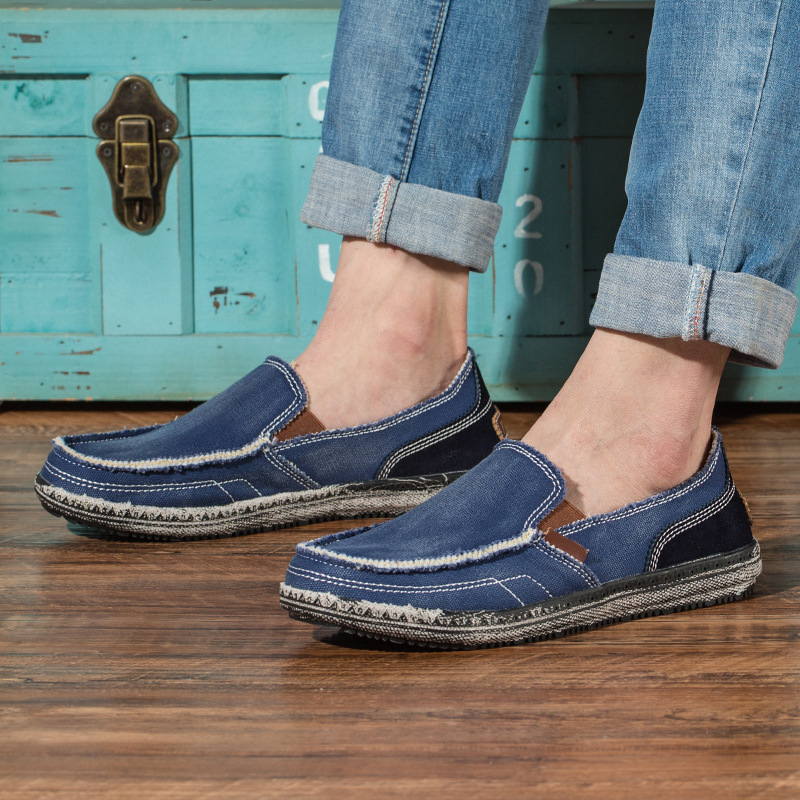 ⏰Promotion - 70% OFF🔥Men's  Canvas Slip on Loafers Leisure  Shoes - Proven Plantar Fasciitis, Foot and Heel Pain Relief