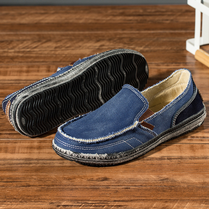⏰Promotion - 70% OFF🔥Men's  Canvas Slip on Loafers Leisure  Shoes - Proven Plantar Fasciitis, Foot and Heel Pain Relief