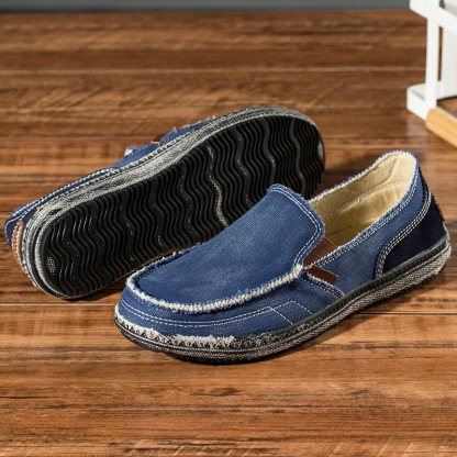 ⏰Promotion - 70% OFF🔥Men's  Canvas Slip on Loafers Leisure  Shoes - Proven Plantar Fasciitis, Foot and Heel Pain Relief