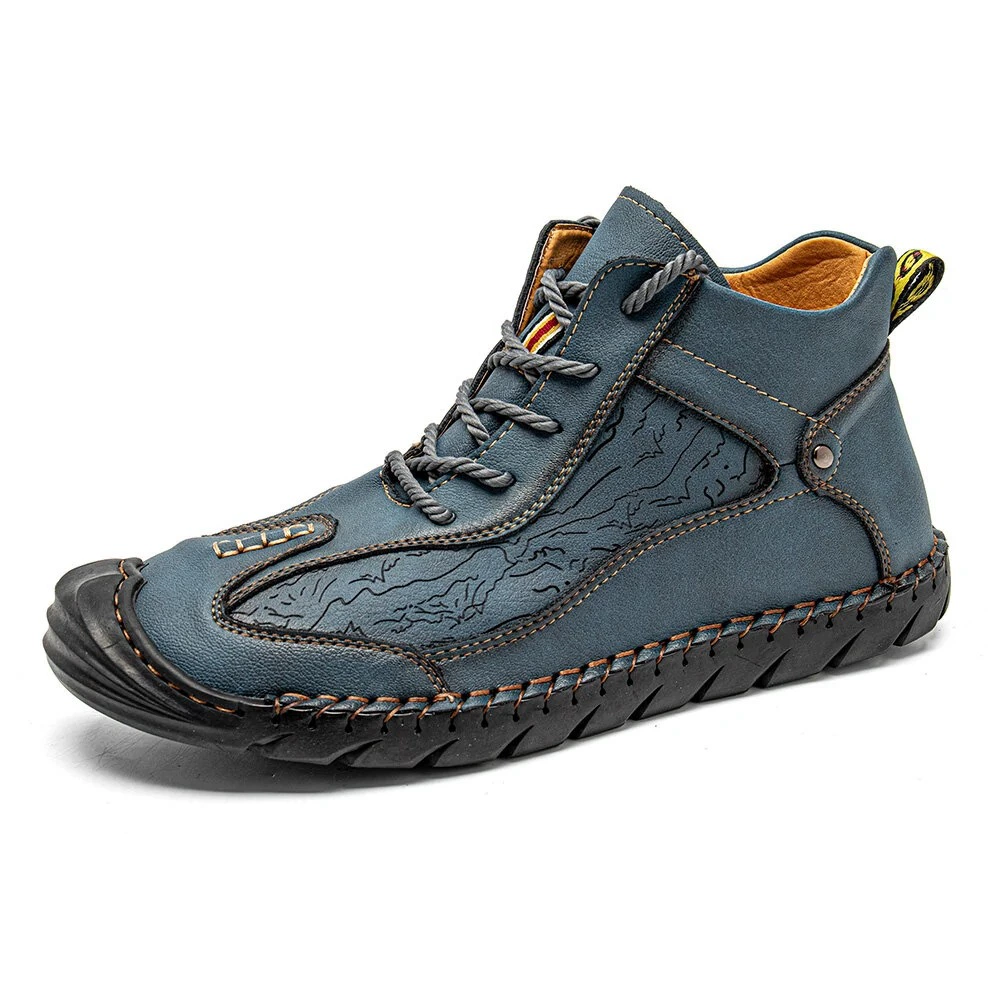 🔥Last Day Promotion 70% OFF🔥Men's Arch Support & Breathable and Light & Non-Slip Square Embroidery Business Casual Shoes - Proven Plantar Fasciitis, Foot and Heel Pain Relief