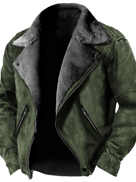Men's Vintage Thickened Side Seam Pocket Jacket