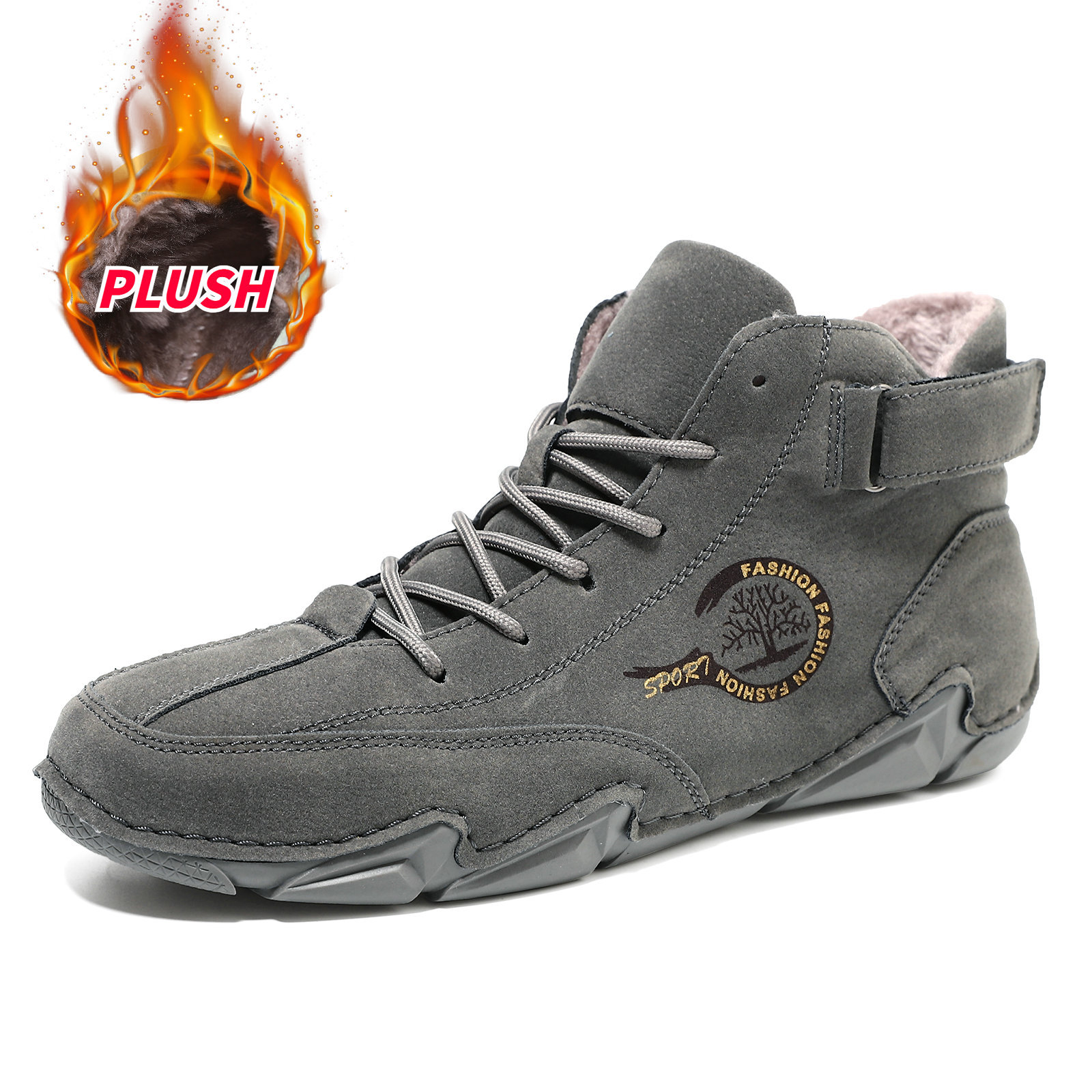 ⏰Promotion - 70% OFF🔥Suede Winter Ankle Boots For Men Leisure Orthopedic Shoes - Proven Plantar Fasciitis, Foot and Heel Pain Relief