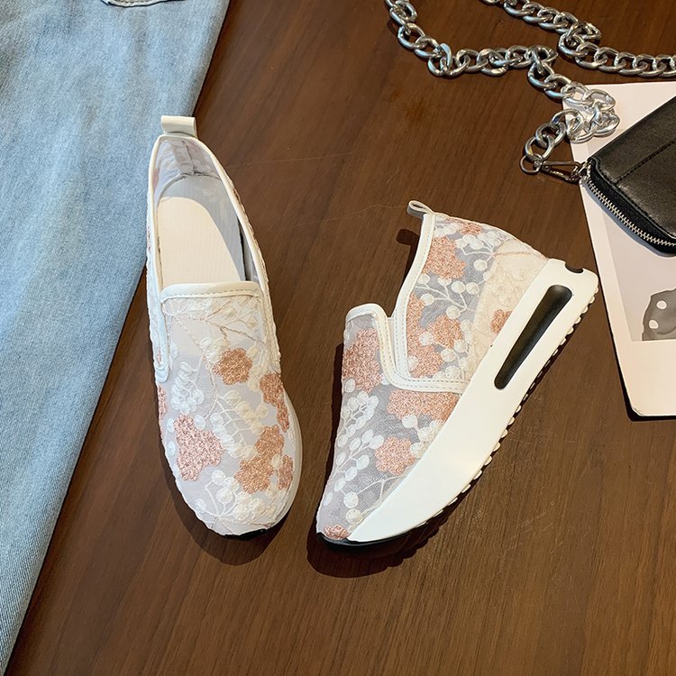 🎁Hot Sale 50% OFF⏳Floral Embroidery Breathable Sheer Mesh Sneakers - Proven Plantar Fasciitis, Foot and Heel Pain Relief