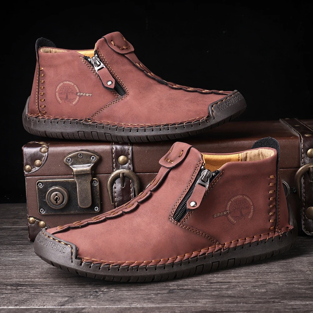 ⏰Promotion - 70% OFF🔥Women's Casual Fashion Non-slip Leather Medieval Slip-on Boots - Proven Plantar Fasciitis, Foot and Heel Pain Relief
