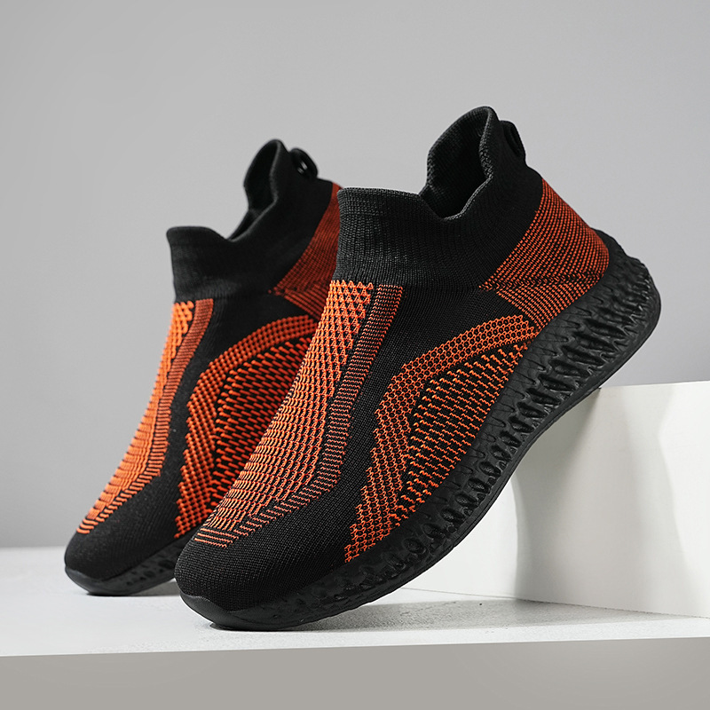 🔥Last Day Promotion 70% OFF🔥Men's Arch Support & Breathable and Light & Non-Slip Shoes - Men's Knit Breathable Lightweight Slip On Sneakers, Sock Shoes - For Casual Wear - Perfect for Travel & Everyday Use