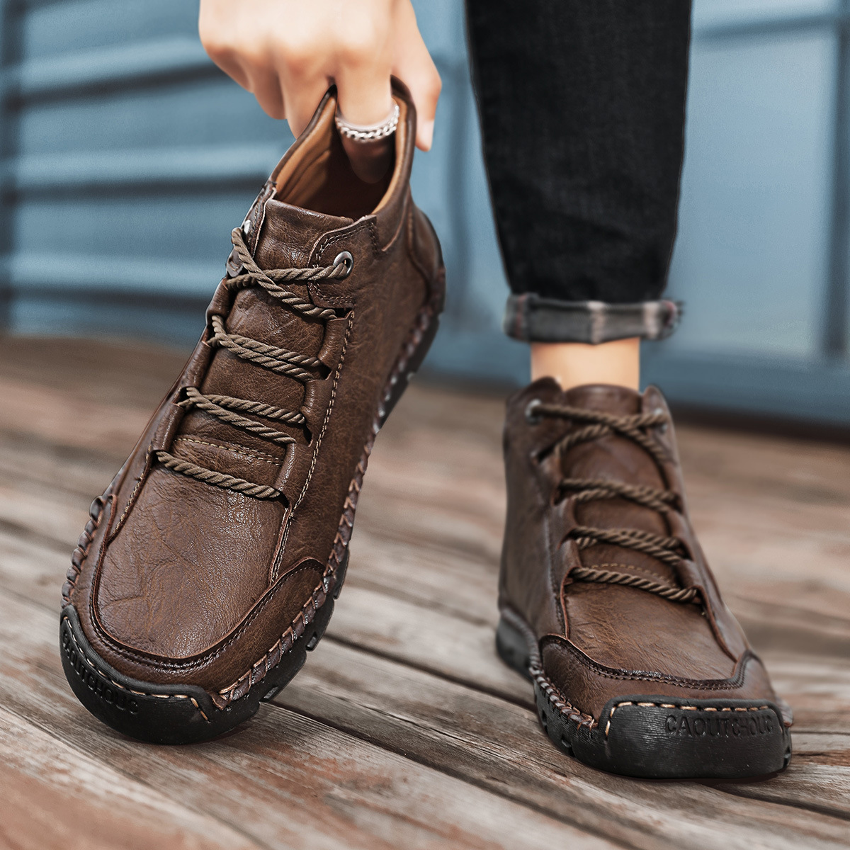 (⏰LAST DAY 50% OFF🔥)Handcrafted Men's Leather Shoes - Relieve Foot Pain
