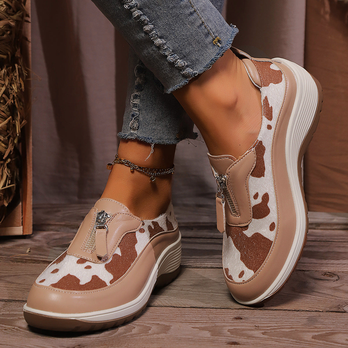 🎁Hot Sale 50% OFF⏳Women's Comfort Orthopedic Leather Shoes - Proven Plantar Fasciitis, Foot and Heel Pain Relief