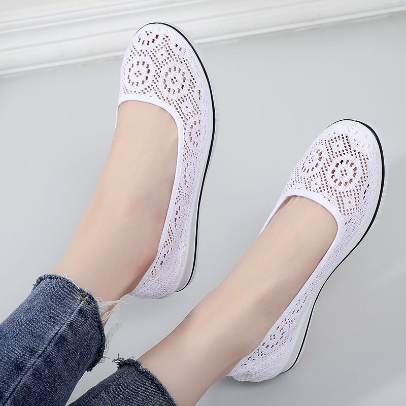 🎁Hot Sale 50% OFF⏳Comfortable Non-slip Hollow Lace Breathable Wedge Shoes - Proven Plantar Fasciitis, Foot and Heel Pain Relief