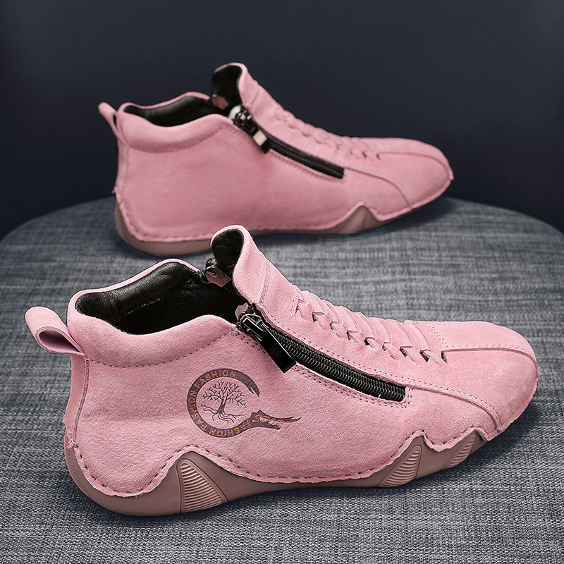 ⏰Promotion - 70% OFF🔥Women's Outdoor Comfort Breathable Leather Suede Boots Waterproof Non-slip Walking Orthopedic Shoes - Proven Plantar Fasciitis, Foot and Heel Pain Relief