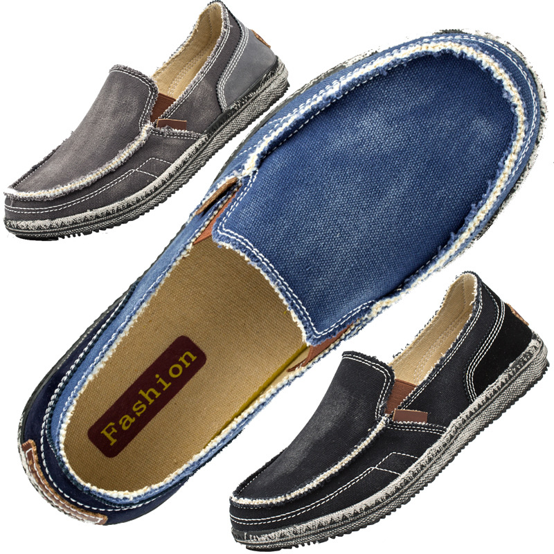 ⏰Promotion - 70% OFF🔥Men's  Canvas Slip on Loafers Leisure  Shoes - Proven Plantar Fasciitis, Foot and Heel Pain Relief