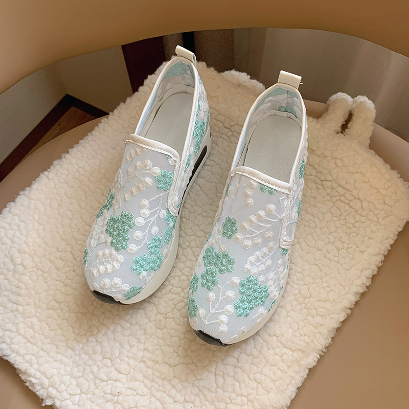 🎁Hot Sale 50% OFF⏳Floral Embroidery Breathable Sheer Mesh Sneakers - Proven Plantar Fasciitis, Foot and Heel Pain Relief