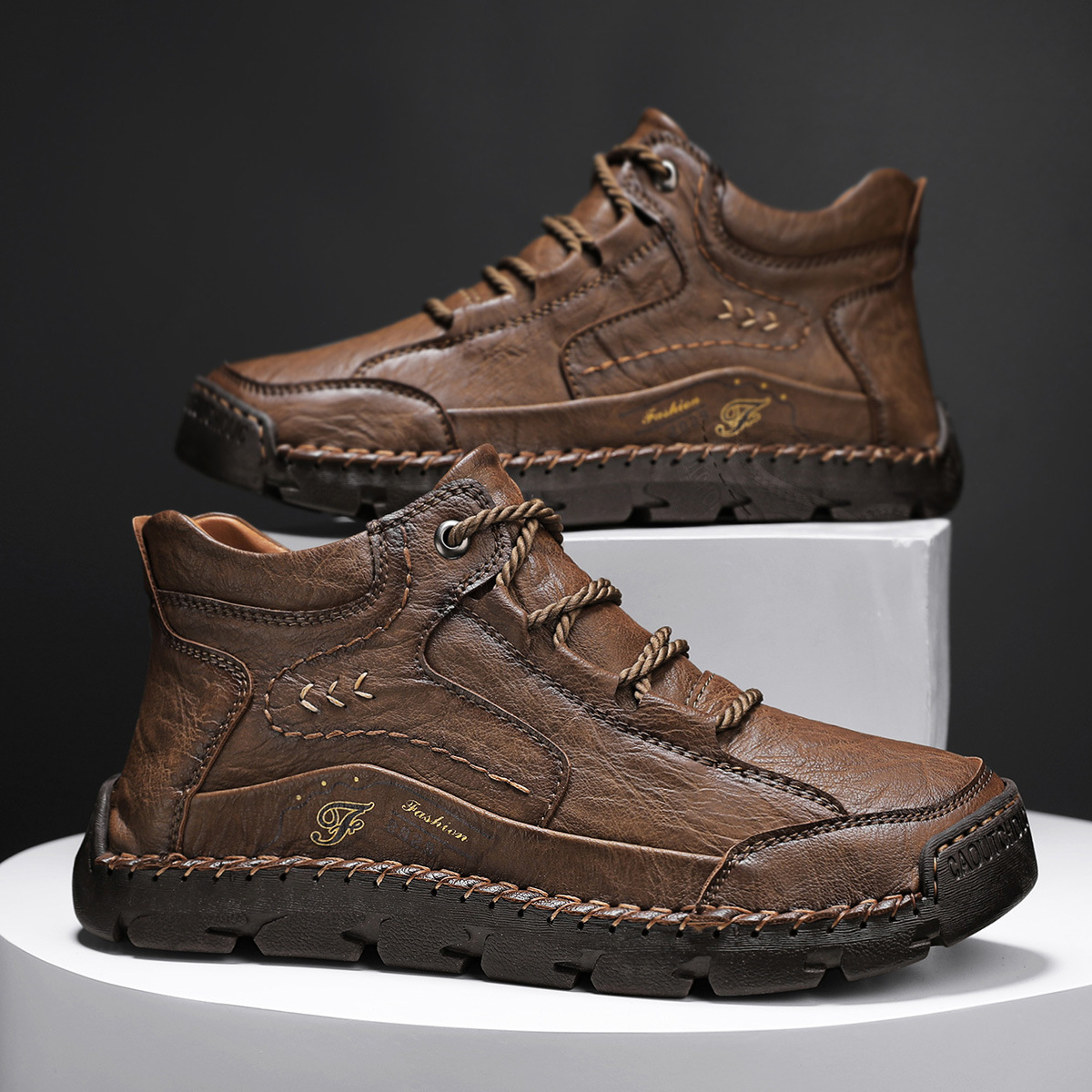 (⏰LAST DAY 50% OFF🔥)Handcrafted Men's Leather Shoes - Relieve Foot Pain