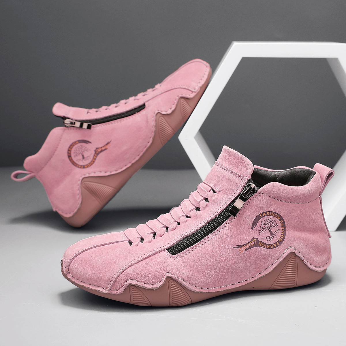 ⏰Promotion - 70% OFF🔥Women's Outdoor Comfort Breathable Leather Suede Boots Waterproof Non-slip Walking Orthopedic Shoes - Proven Plantar Fasciitis, Foot and Heel Pain Relief