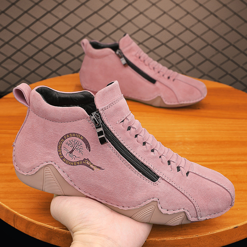 ⏰Promotion - 70% OFF🔥Women's Outdoor Comfort Breathable Leather Suede Boots Waterproof Non-slip Walking Orthopedic Shoes - Proven Plantar Fasciitis, Foot and Heel Pain Relief