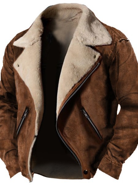 Men's Vintage Thickened Side Seam Pocket Jacket