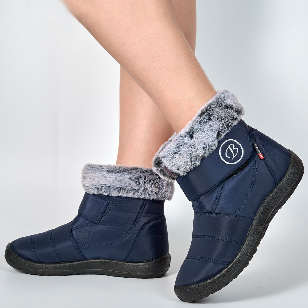 🔥Limited Time Offer 70% OFF🔥Women's Casual Fur-lined Hook-Loop Snow Boots - Proven Plantar Fasciitis, Foot and Heel Pain Relief