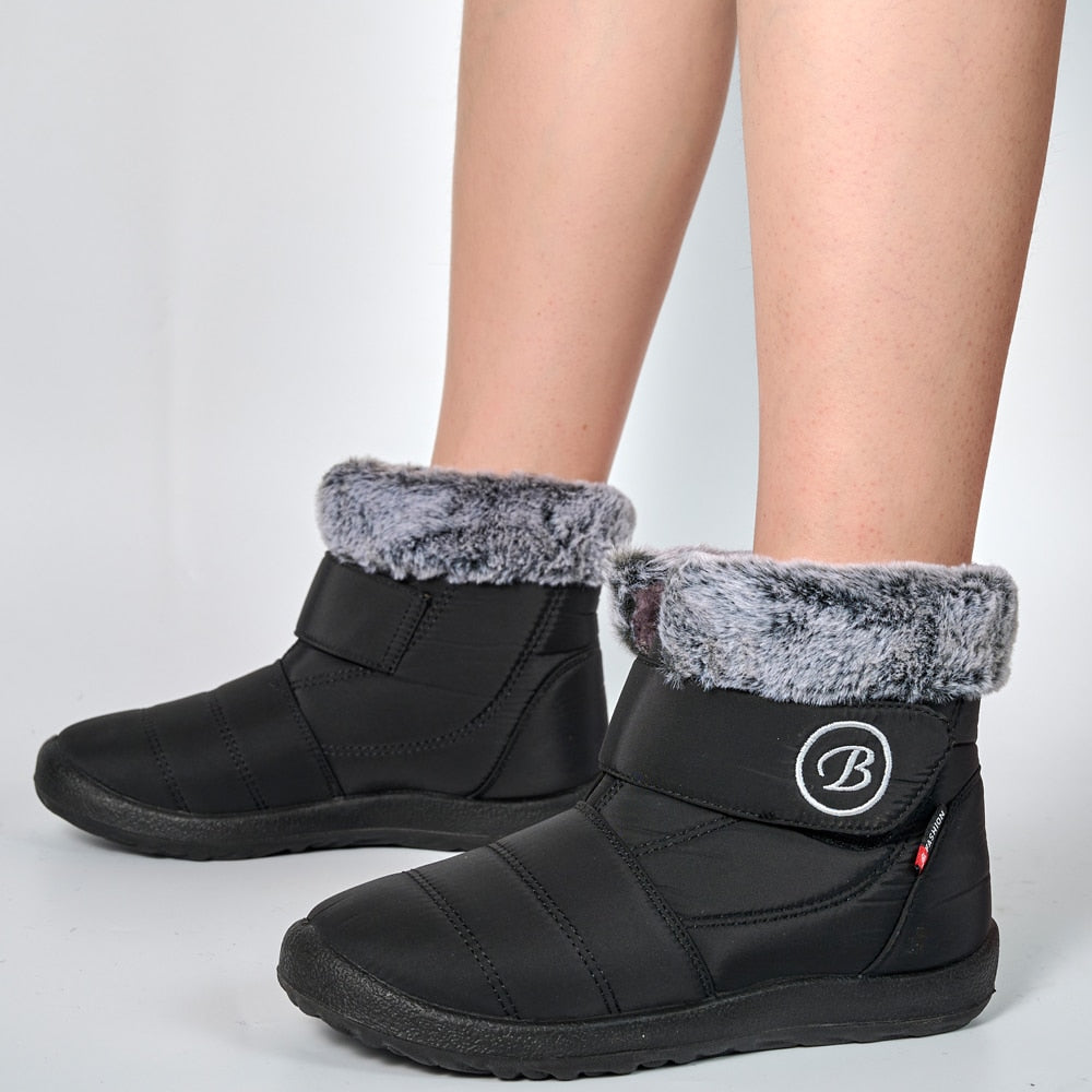 🔥Limited Time Offer 70% OFF🔥Women's Casual Fur-lined Hook-Loop Snow Boots - Proven Plantar Fasciitis, Foot and Heel Pain Relief