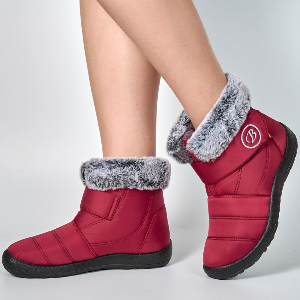 🔥Limited Time Offer 70% OFF🔥Women's Casual Fur-lined Hook-Loop Snow Boots - Proven Plantar Fasciitis, Foot and Heel Pain Relief