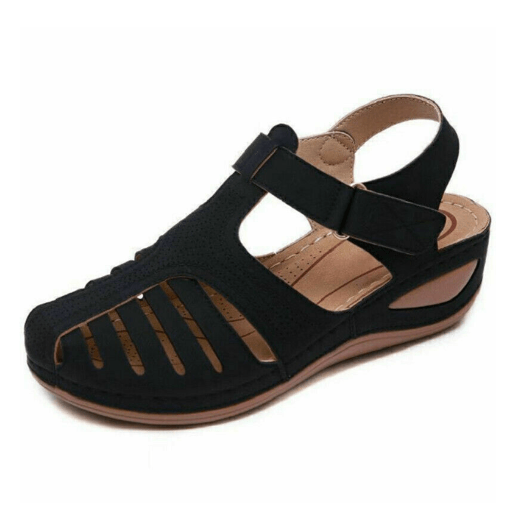 🌸🎉Hot Sale 50% OFF✨⏳Hollow Closed Toe Orthopedic Sandal For Women - Improve Posture and Get Rid of Painless Walking and Standing