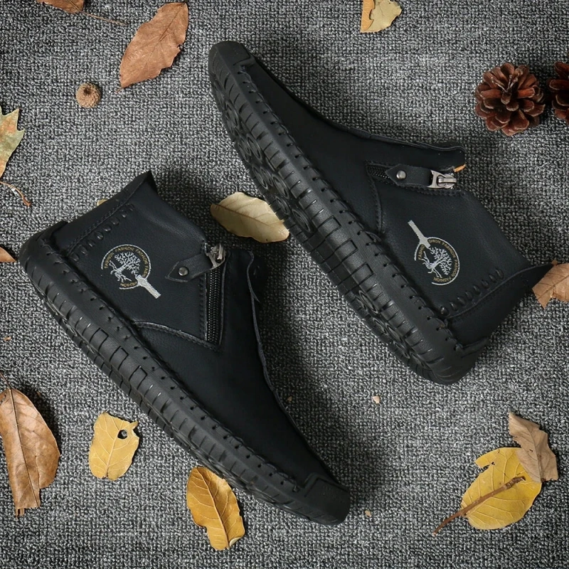 ⏰Promotion - 70% OFF🔥Women's Casual Fashion Non-slip Leather Medieval Slip-on Boots - Proven Plantar Fasciitis, Foot and Heel Pain Relief