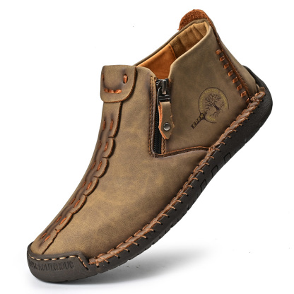 ⏰Promotion - 70% OFF🔥Women's Casual Fashion Non-slip Leather Medieval Slip-on Boots - Proven Plantar Fasciitis, Foot and Heel Pain Relief
