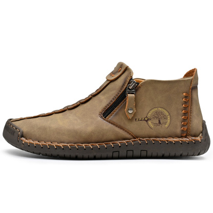 ⏰Promotion - 70% OFF🔥Women's Casual Fashion Non-slip Leather Medieval Slip-on Boots - Proven Plantar Fasciitis, Foot and Heel Pain Relief