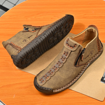 ⏰Promotion - 70% OFF🔥Women's Casual Fashion Non-slip Leather Medieval Slip-on Boots - Proven Plantar Fasciitis, Foot and Heel Pain Relief