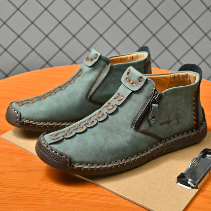 ⏰Promotion - 70% OFF🔥Women's Casual Fashion Non-slip Leather Medieval Slip-on Boots - Proven Plantar Fasciitis, Foot and Heel Pain Relief