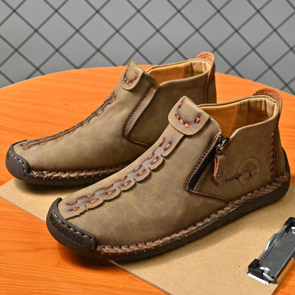 ⏰Promotion - 70% OFF🔥Women's Casual Fashion Non-slip Leather Medieval Slip-on Boots - Proven Plantar Fasciitis, Foot and Heel Pain Relief