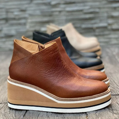 ⏰Promotion - 70% OFF🔥Womens Platform Wedge Ankle Orthopedic Boots - Proven Plantar Fasciitis, Foot and Heel Pain Relief